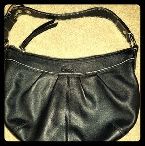 Vintage Coach Pleated Leather Hobo